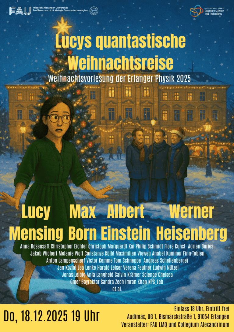 „Lucys quantastische Weihnachtsreise“ – Physics Christmas Lecture 2025 (Audimax!)